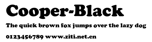 Cooper-Black.ttf字體轉換器圖片
