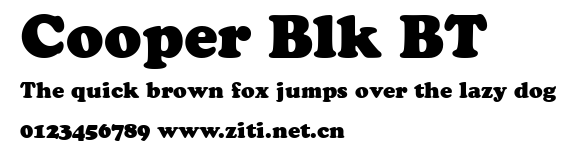 Cooper Blk BT.ttf字體轉換器圖片