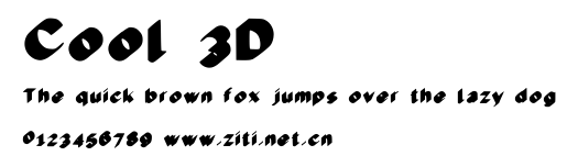Cool 3D.ttf字體轉換器圖片
