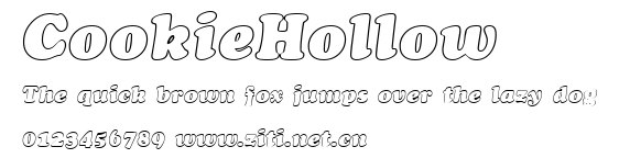 CookieHollow.ttf字體轉換器圖片