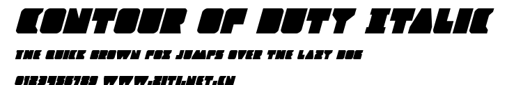 Contour of Duty Italic.ttf