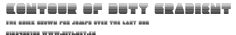 Contour of Duty Gradient.ttf字體轉換器圖片