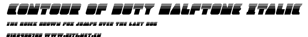 Contour of Duty Halftone Italic.ttf字體轉換器圖片