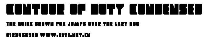 Contour of Duty Condensed.ttf字體轉換器圖片