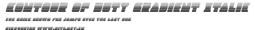 Contour of Duty Gradient Italic.ttf字體轉換器圖片