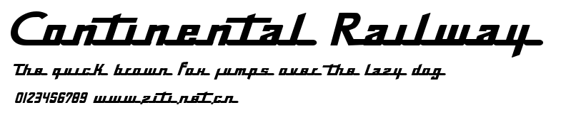 Continental Railway.ttf字體轉換器圖片