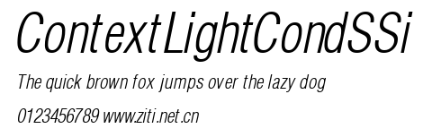 ContextLightCondSSi.ttf字體轉換器圖片