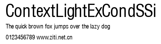 ContextLightExCondSSi.ttf字體轉換器圖片