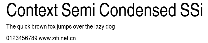 Context Semi Condensed SSi.ttf字體轉換器圖片