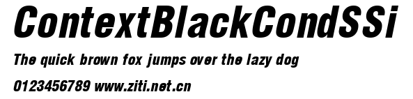 ContextBlackCondSSi.ttf字體轉換器圖片