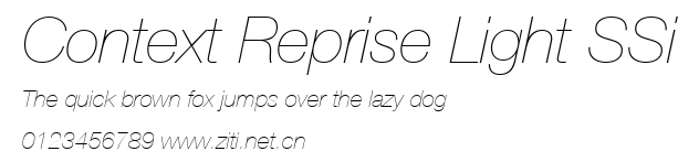 Context Reprise Light SSi.ttf字體轉換器圖片