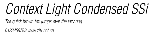 Context Light Condensed SSi.ttf字體轉換器圖片