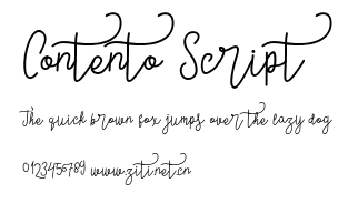 Contento Script.otf字體轉換器圖片