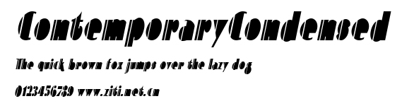 ContemporaryCondensed.ttf字體轉換器圖片