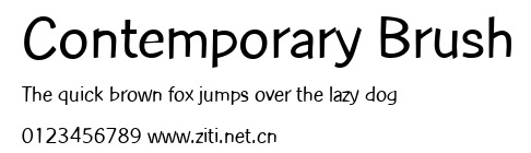 Contemporary Brush.ttf字體轉換器圖片