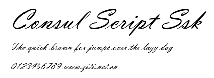 Consul Script Ssk.ttf字體轉換器圖片