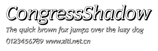 CongressShadow.ttf字體轉換器圖片