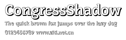 CongressShadow.ttf字體轉換器圖片