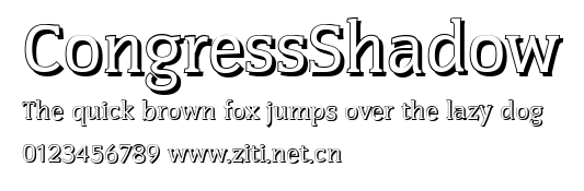 CongressShadow.ttf字體轉換器圖片