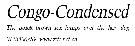 Congo-Condensed.ttf字體轉換器圖片