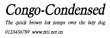 Congo-Condensed.ttf字體轉換器圖片
