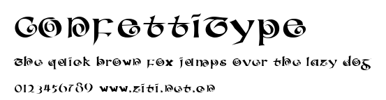 ConfettiType.ttf字體轉換器圖片