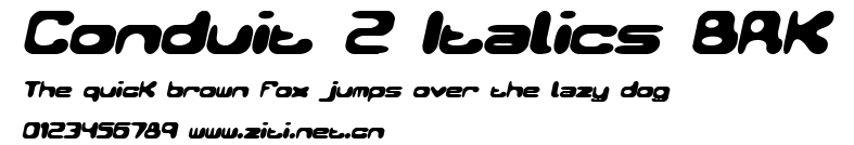 Conduit 2 Italics BRK.ttf字體轉換器圖片