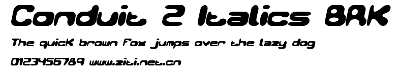 Conduit 2 Italics BRK.ttf字體轉換器圖片