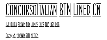 ConcursoItalian BTN Lined Cn.ttf字體轉換器圖片