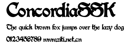 ConcordiaSSK.ttf字體轉換器圖片