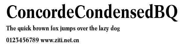 ConcordeCondensedBQ.ttf字體轉換器圖片