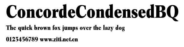 ConcordeCondensedBQ.ttf字體轉換器圖片