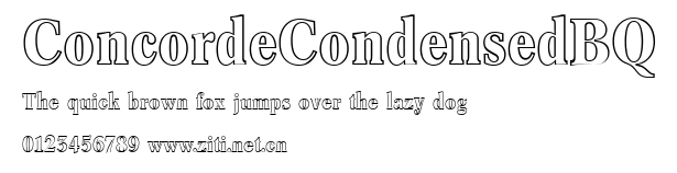 ConcordeCondensedBQ.ttf字體轉換器圖片