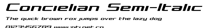 Concielian Semi-Italic.ttf字體轉換器圖片