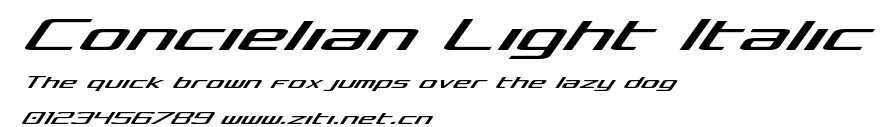 Concielian Light Italic.ttf字體轉換器圖片