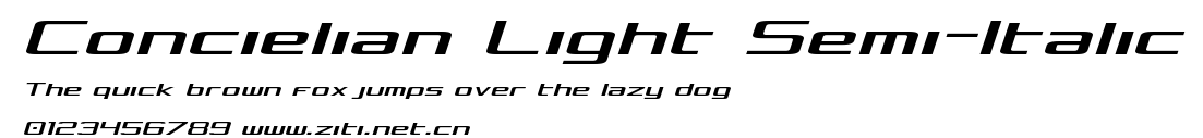 Concielian Light Semi-Italic.ttf字體轉換器圖片