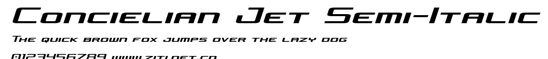 Concielian Jet Semi-Italic.ttf字體轉換器圖片