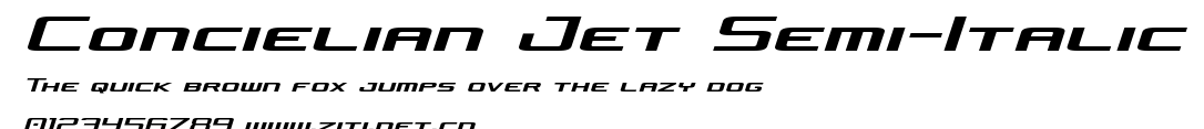 Concielian Jet Semi-Italic.ttf字體轉換器圖片