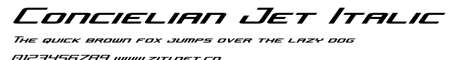 Concielian Jet Italic.ttf字體轉換器圖片