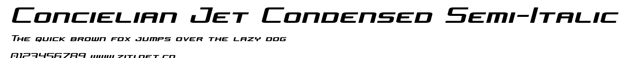 Concielian Jet Condensed Semi-Italic.ttf字體轉換器圖片