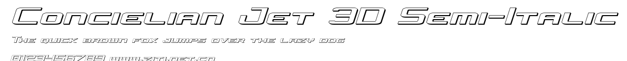 Concielian Jet 3D Semi-Italic.ttf