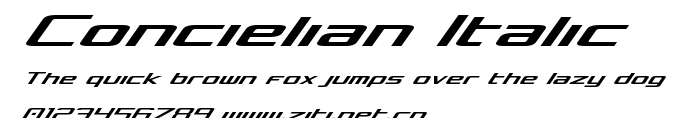 Concielian Italic.ttf字體轉換器圖片