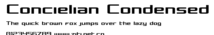 Concielian Condensed.ttf字體轉換器圖片