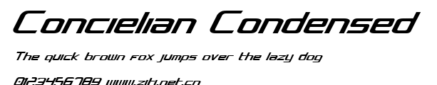 Concielian Condensed.ttf字體轉換器圖片