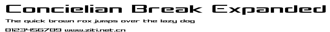 Concielian Break Expanded.ttf字體轉換器圖片