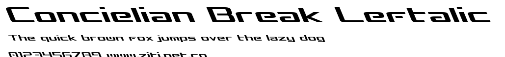 Concielian Break Leftalic.ttf字體轉換器圖片