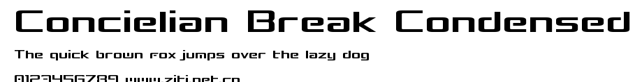 Concielian Break Condensed.ttf字體轉換器圖片
