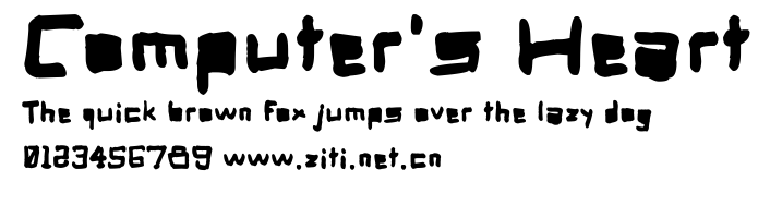 Computer's Heart.ttf字體轉換器圖片