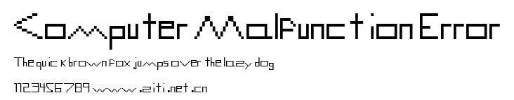 Computer Malfunction Error.ttf字體轉換器圖片
