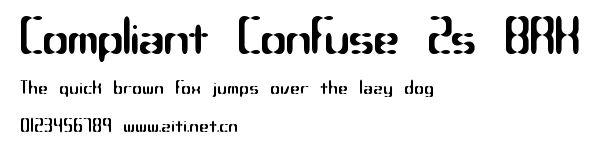 Compliant Confuse 2s BRK.ttf字體轉換器圖片